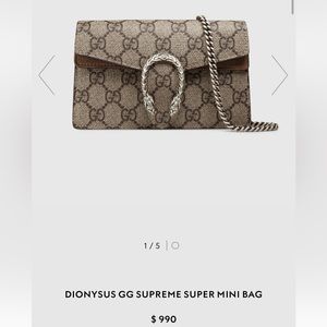 Gucci Dionysus supreme mini crossbody bag $550